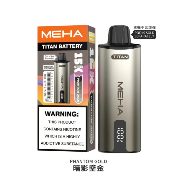 MEHA 魅嗨 泰坦專用主機 15000口電子煙｜15ml大容量 600mAh電池 3%尼古丁鹽 台灣現貨