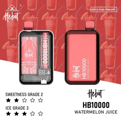 Hebat喜貝拋棄式一次性10000口 (2) Hebat 喜貝10000拋棄式電子煙|數位螢幕顯示 Mesh芯霧化系統 Type-C快充 12W輸出設計 台灣現貨
