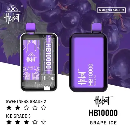 Hebat喜貝拋棄式一次性10000口 (5) Hebat 喜貝10000拋棄式電子煙|數位螢幕顯示 Mesh芯霧化系統 Type-C快充 12W輸出設計 台灣現貨