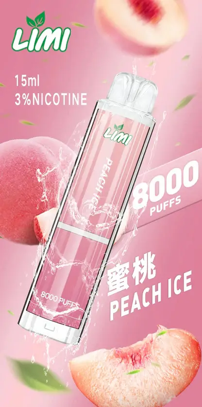 LIMI 8000口拋棄式電子煙｜15ml油倉 3%尼古丁鹽 發光設計 Type-C快充 台灣現貨